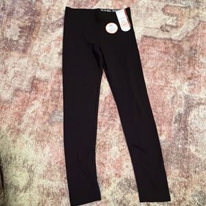 Wonder Nation Women's Black Ankle Leggings M (7-8) Shrink Resistant Cotton Blend